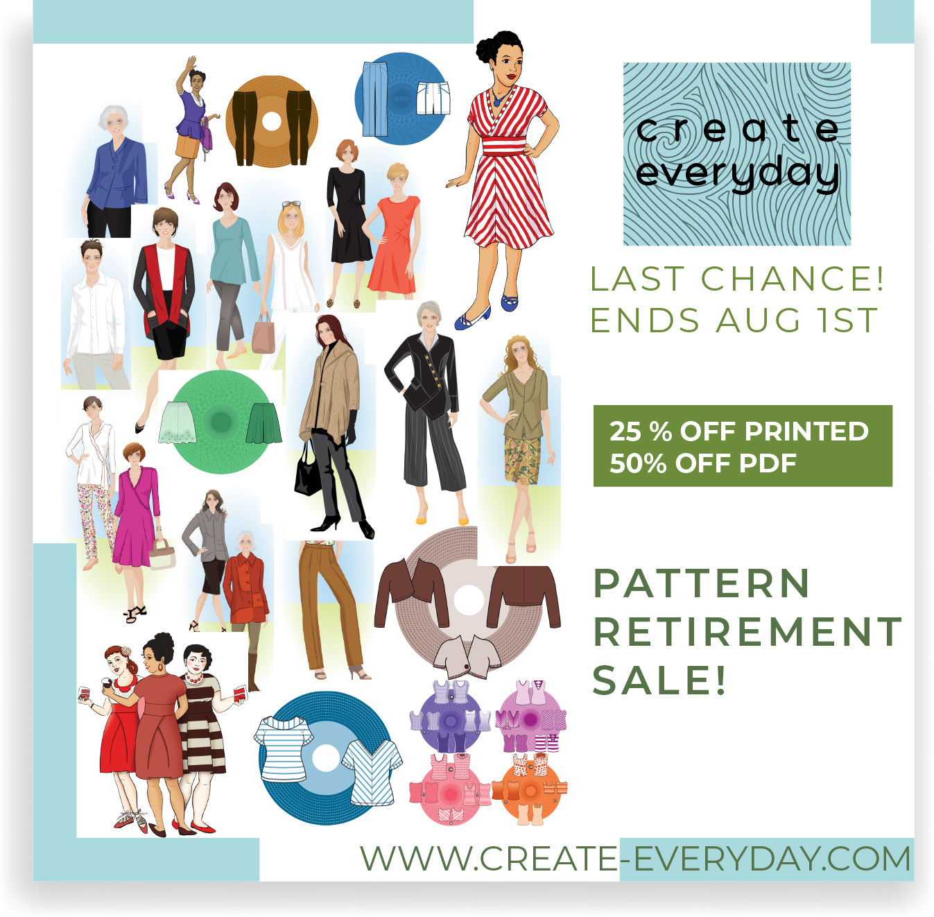 LAST CHANCE ON RETIRING PATTERNS - 25% - 50% OFF